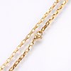 304 Stainless Steel Box Chain Necklaces NJEW-F226-07G-02-2