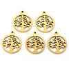 PVD Vacuum Plating 201 Stainless Steel Pendants STAS-N092-17G-1