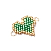 MIYUKI Delica Glass Seed Beaded Heart Links PALLOY-MZ00702-02-5
