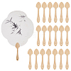 20Pcs Bamboo Short Fan Handle DIY-FH0010-40B-1