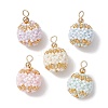 Seed Beads Pendants PALLOY-MZ00376-1