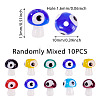 10Pcs Handmade Evil Eye Lampwork Beads LAMP-TA0001-95B-3