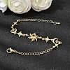 Brass Micro Pave Cubic Zirconia Link Bracelets BJEW-H639-06G-1