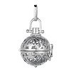 Brass Hollow Round Cage Pendants KK-E662-18P-NR-1