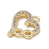Brass with Cubic Zirconia Charms KK-Q817-05G-2