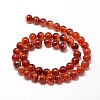 Natural Carnelian Round Bead Strands G-P072-14-6mm-2