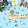24Pcs 6 Colors Rack Plating Alloy Rhinestone Pendants FIND-FS0004-97-5
