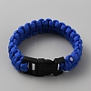 Survival Polyester Cord Bracelet with Plastic Clasps for Hiking Camping Outdoor BJEW-WH0018-54D-1