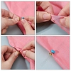 50Pcs Iron Butterfly Clutches Pin Backs IFIN-H066-01G-4