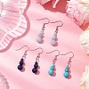 3 Pairs 3 Styles Natural Lapis Lazuli & Aquamarine & White Jade EJEW-JE06133-2