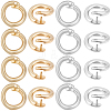 30Pcs 2 Colors Brass Snap Clasps KK-BBC0021-51-1