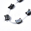 Natural Black Lip Shell Beads Strands SSHEL-S278-124B-3