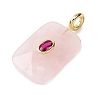 Natural Rose Quartz Faceted Pendants G-B186-01G-06-2