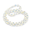 Electroplate Transparent Glass Beads Strands EGLA-G037-12A-AB03-2