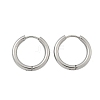 Tarnish Resistant 304 Stainless Steel Huggie Hoop Earrings EJEW-F111B-19mm-P-2