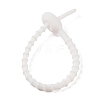 Oval Shape Silicone Cable Zip Ties X-AJEW-C034-03-4
