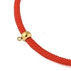 Round Polyester Twisted Cord Bracelet Makings STAS-P408-20G-02-2