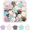 SUPERFINDINGS 80Pcs 5 Colors Alloy Enamel Pendants ENAM-FH0001-35-1