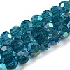 Electroplate Transparent Glass Beads Strands EGLA-A035-T10mm-L12-1