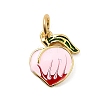 Brass Enamel Charms KK-A268-30G-01-1