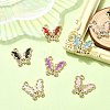 12Pcs 6 Colors Golden Alloy with Rhinestone Pendant FIND-CJ0001-79-6