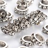 Brass Rhinestone Spacer Beads RB-H253-8x2.5mm-01-1