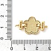 Rack Plating Brass Micro Pave Clear Cubic Zirconia Flower Links Connector Charms KK-K385-104G-02-3