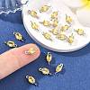 SHEGRACE Brass Pave Cubic Zirconia Oval Connector Charms XGRQ2O264-437C-P-5