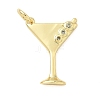 Brass Micro Pave Cubic Zirconia Pendants KK-Z120-57A-G-1