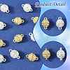 10 Bags Alloy Rhinestone Magnetic Clasps RB-FS0001-08G-3