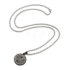 Retro Mandala 201 Stainless Steel Box Chain Constellation Pendant Necklaces for Women Men NJEW-M223-01A-3