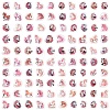 100Pcs Cute Flower and Horse 100Pcs PVC Paper Stickers PW-WG4D6F7-01-2