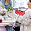 3-Tier Wooden Ice Cream Cone Display Risers ODIS-WH0017-090-6