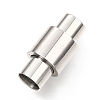 Tarnish Resistant 304 Stainless Steel Magnetic Clasps with Glue-in Ends STAS-C020-03P-1