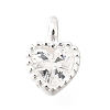 925 Sterling Silver Cubic Zirconia Charms STER-Q005-01A-A-1