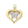 Brass Micro Pave Cubic Zirconia Pendants KK-S511-30GP-03-1