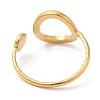 304 Stainless Steel Hollow Ring Open Cuff Rings for Women STAS-D085-04G-3