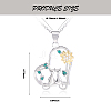 Heart Pendant Necklaces with Daisy Couple Cats Sitting Side-by-Side Necklace Jewelry Gifts for Women Men Cat Lovers JN1111A-3