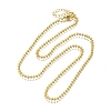 3MM Brass Rondelle Link Chain Necklaces X-NJEW-M108-12G-2
