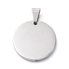 304 Stainless Steel Pendants STAS-Z027-05P-3