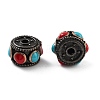 Brass Enamel Beads KK-S377-03B-1