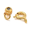 Brass Spring Ring Clasps and Silicone Beads KK-WH0052-04G-2