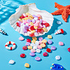 125Pcs 5 Colors ABS Plastic Beads KY-TA0001-33-4