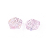 Electroplate Transparent Glass Beads Strands EGLA-N056-02A-02-3