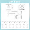 316 Surgical Stainless Steel Earring Hooks STAS-LP0001-59-2