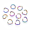 Ion Plating(IP) Rainbow Color 304 Stainless Steel Open Jump Rings STAS-N098-062A-01-1
