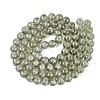 Transparent Half Spray Painted Glass Beads Strands LS-GLAA-Q110-02A-05-2