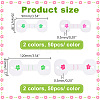 200Pcs 4 Styles Flower Printed Folding Paper Jewelry Display Cards for Bracelets CDIS-GA0001-05-2