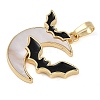 Halloween Rack Plating Brass Enamel Pendants KK-U032-10B-G-2