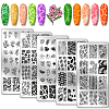 Stainless Steel DIY Nail Art Templates MRMJ-WH0098-011-1
